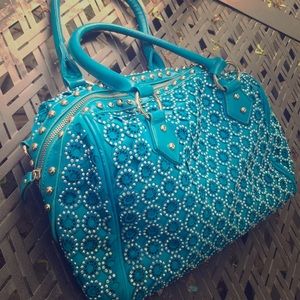 Blue hand bag